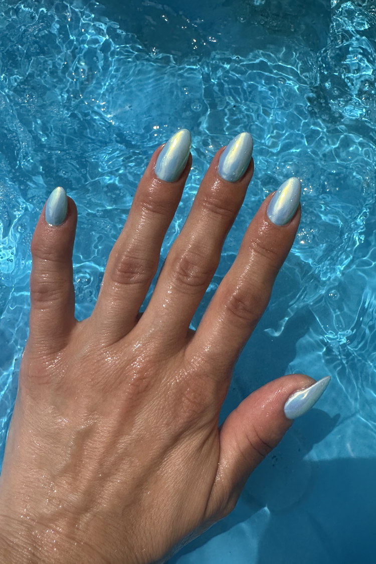 Glazed Blue Look – Gel Polish Look van Nailster, afbeelding 2