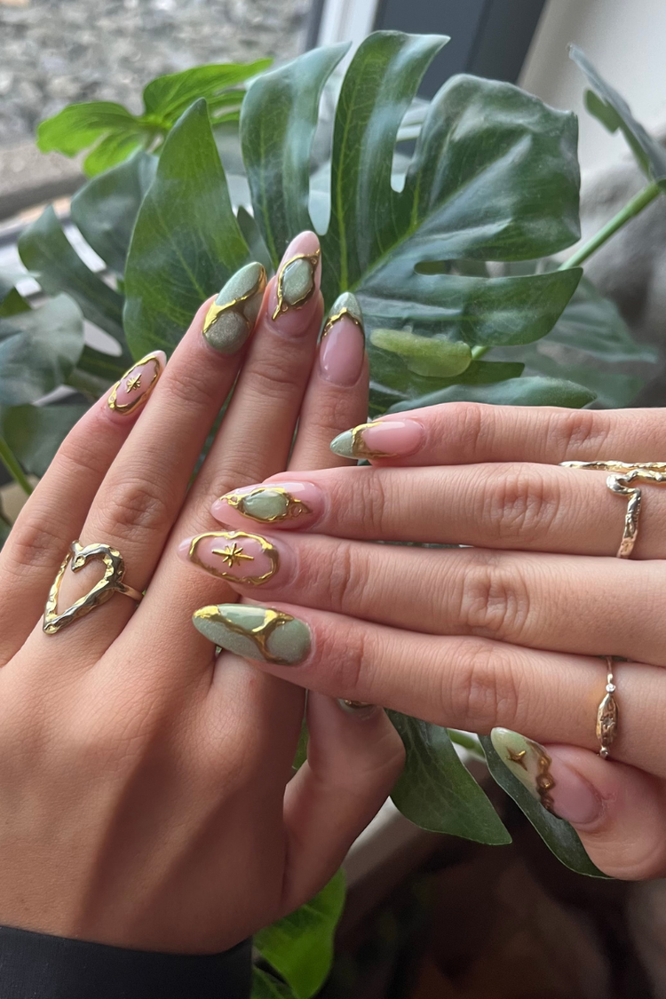Gilded Green Look – Gel Polish Look van Nailster