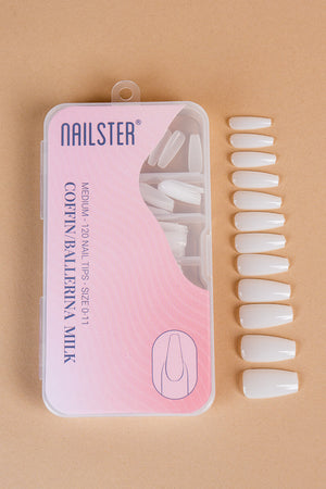 Coffin/Ballerina Medium Milk Tips