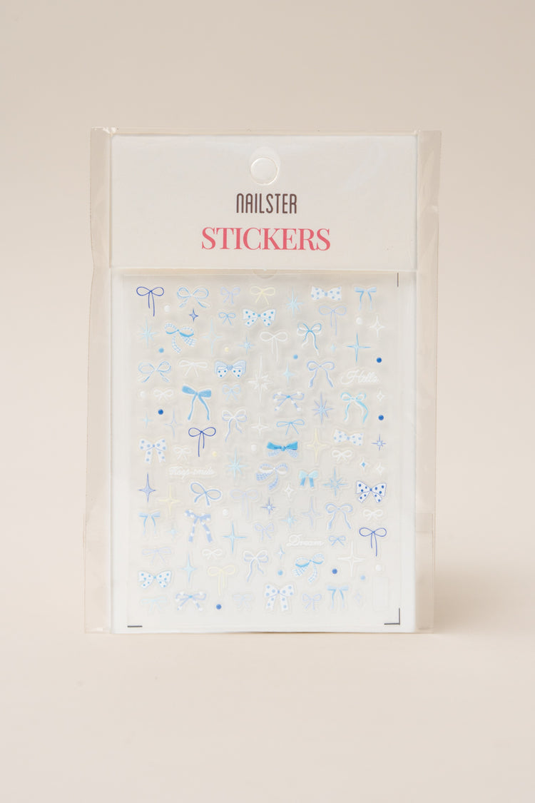 Baby Blue Bows - Stickers