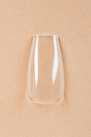 5 x Coffin/Ballerina Medium Clear Tips