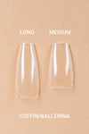 5 x Coffin/Ballerina Medium Clear Tips