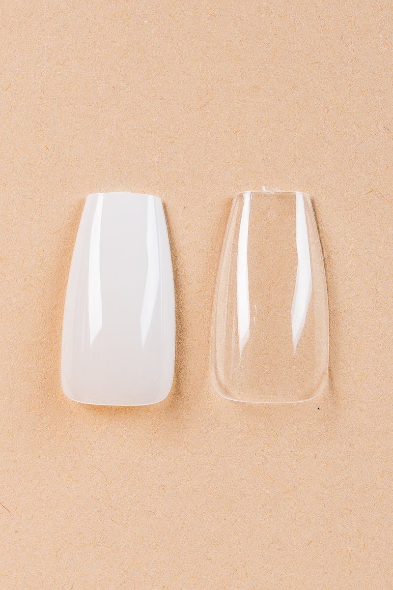 5 x Coffin/Ballerina Medium Clear Tips