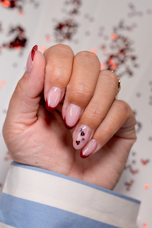 French Glitter Hearts