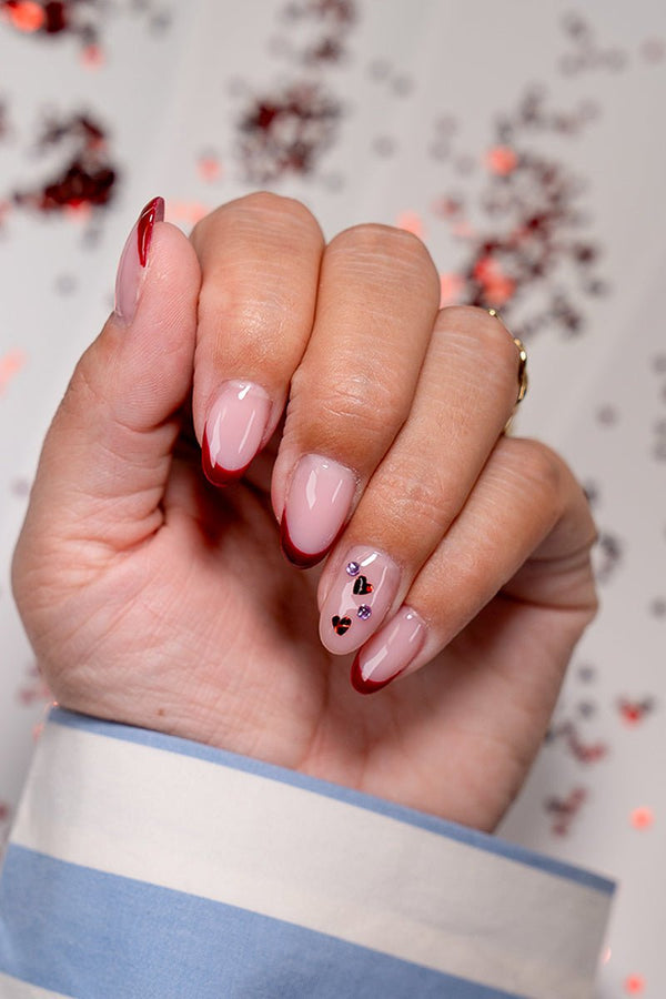 French Glitter Hearts