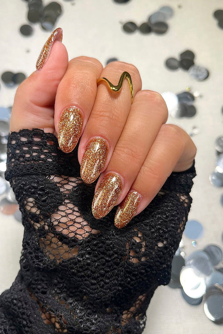 Golden Glitter · 449 – Liquid Builder Gel van Nailster, afbeelding 3