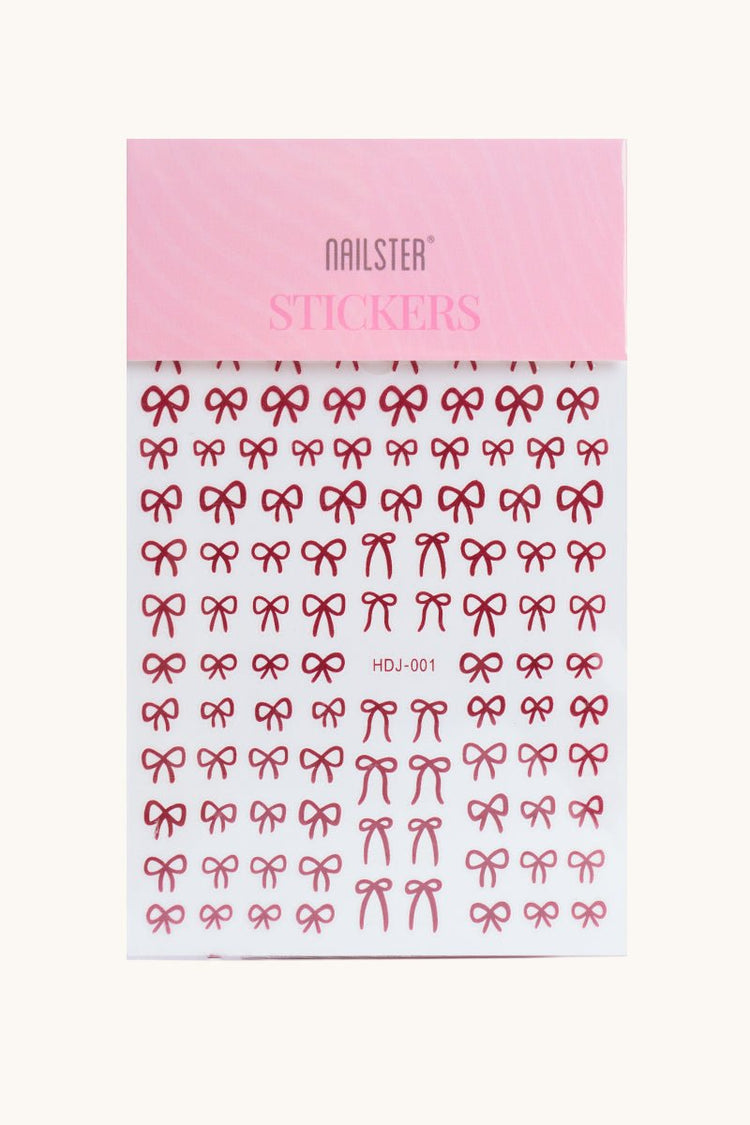 Scarlet Bow - Stickers – Nail Art van Nailster